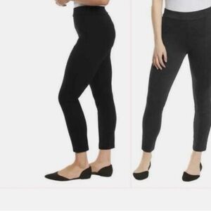Slim Ankle Ponte Pants - Black